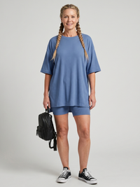 Colette | Short Sleeve Crew Neck Top And Biker Shorts Set