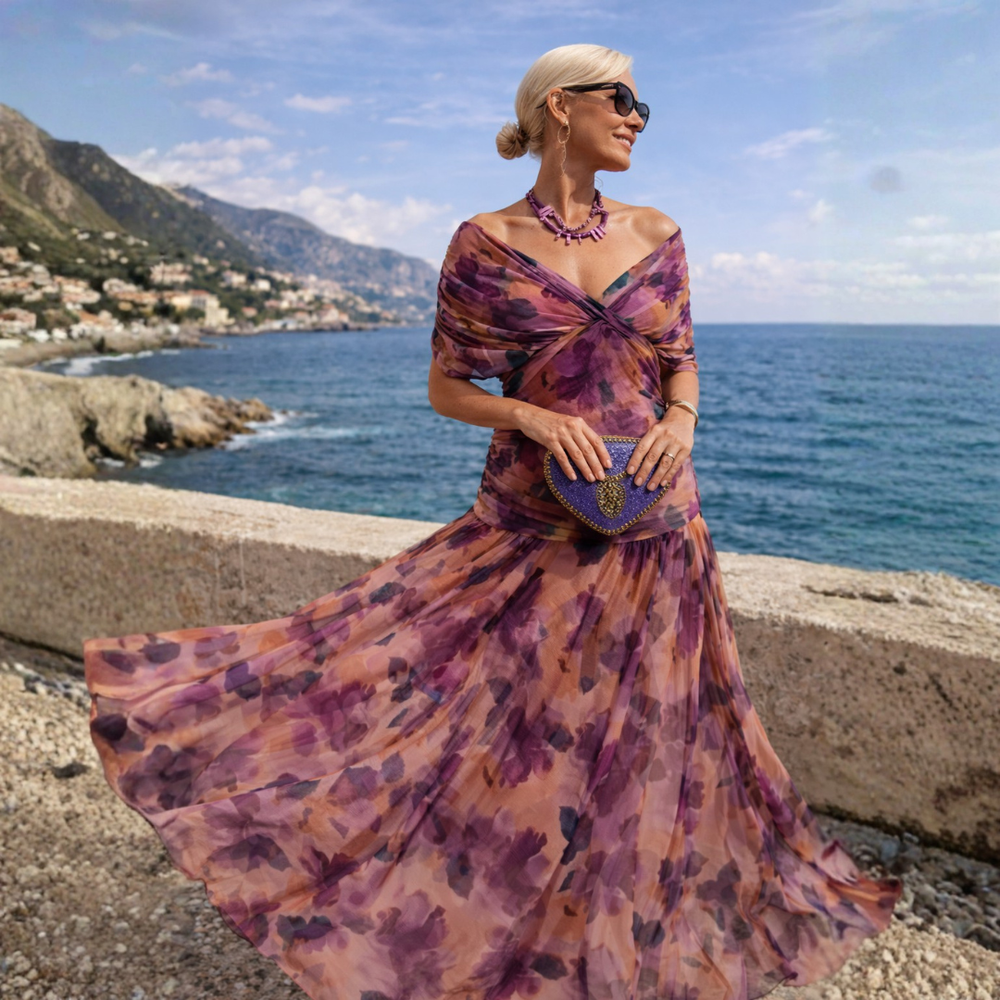 MIKAELA™ | Off Shoulder Maxi Dress