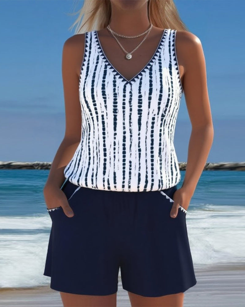 Leslie - Tankini and Casual Shorts Set