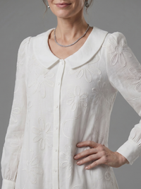 Opal | Button Front Collar Knee Length Dress