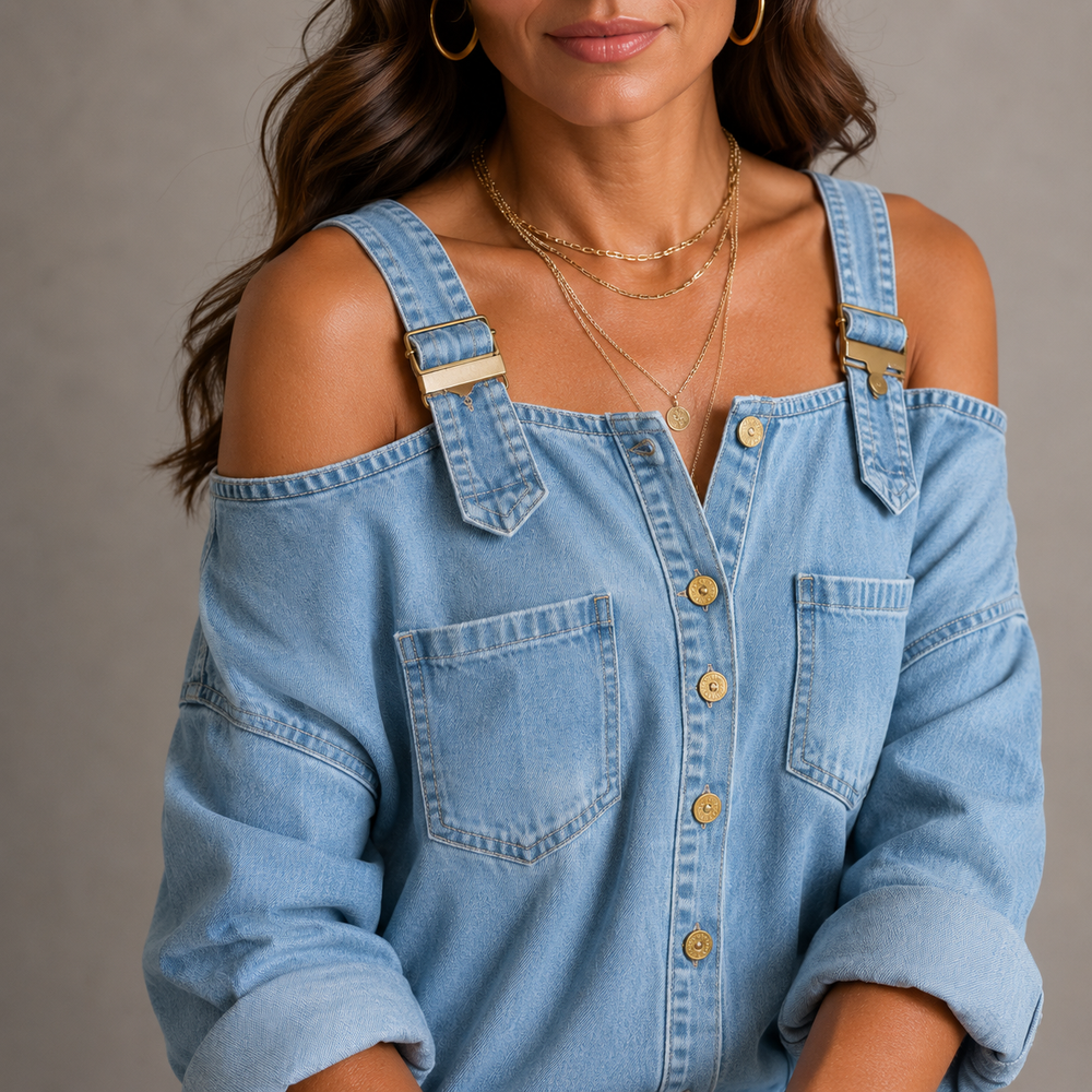 SHELBY | Wide jumpsuit with wide legs and pockets