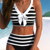 Farah | High-Waisted Striped Bikini