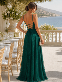 Valenne | Spaghetti Strap Full Lace Maxi Dress