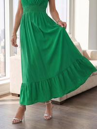 Clove | Ruffle Sleeve Smocked Waist Midi Dress