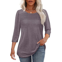 ALLISON | Casual Pleated Front Spring Top
