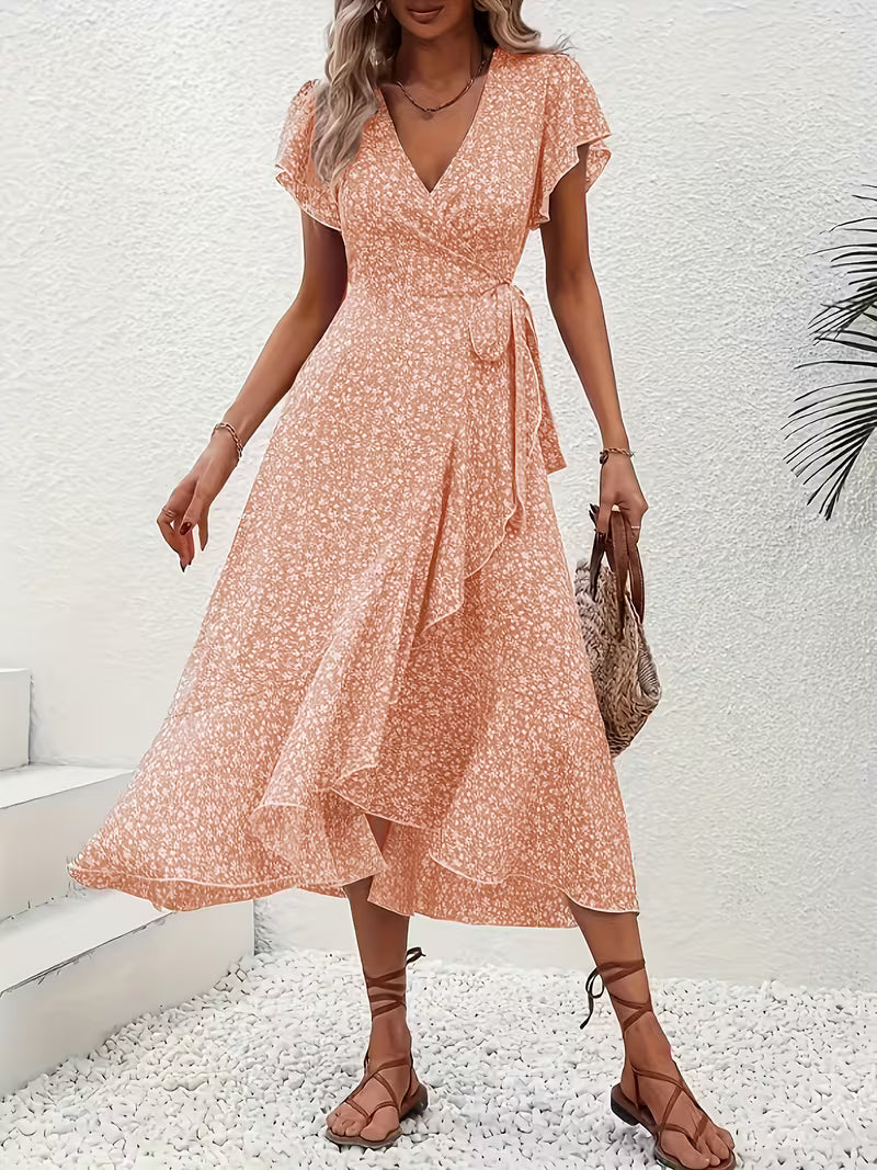 Marta | Floral Wrap Dress with V-Neck