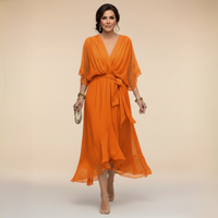 Sarah | Chiffon Dress V-Neck