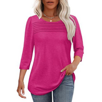ALLISON | Casual Pleated Front Spring Top
