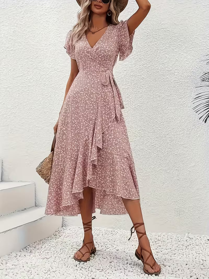 Marta | Floral Wrap Dress with V-Neck