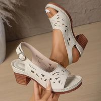 CRISTY | Ankle Strap Sandals With Block Heel