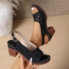 CRISTY | Ankle Strap Sandals With Block Heel