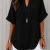 Emma™ – Casual Plain Short Sleeve Blouse