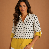 AVERY | Polka Dot Print Long Sleeve Shirt