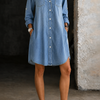 Donna | Chic Casual Denim Shirt Dress