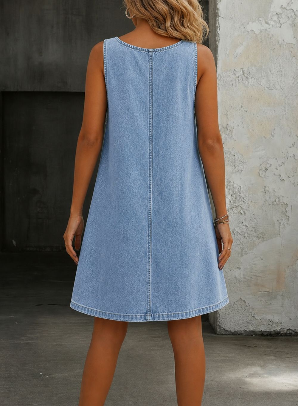 Lisa | Relaxed Denim Overall Dress