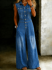 Stella | Custom-Fit Relaxed Denim Jumpsuit