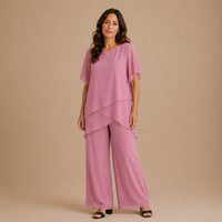 LINDA | Co-ord Set with Draped Palazzo Pants