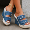 Atelier | Wedge Sandals with Frayed Edges