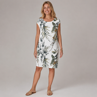 LORETTA | Tropical Print T-Shirt Dress