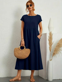HEIKE | FLOWING MIDI DRESS OF TIMELESS ELEGANCE