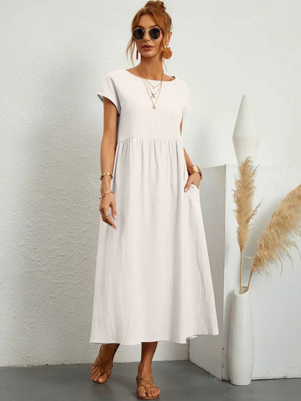 HEIKE | FLOWING MIDI DRESS OF TIMELESS ELEGANCE