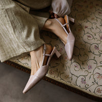 Serelle | Leather Slingback Heels