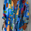 Catalina | Vibrant Artistic Button-Up Blouse