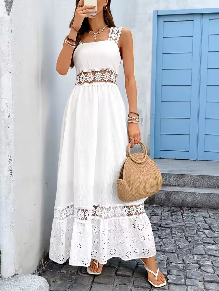 Lucía | Floral Maxi Dress with V-Neck