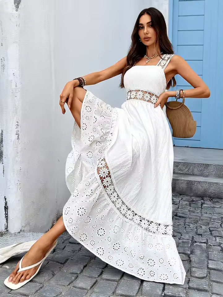 Lucía | Floral Maxi Dress with V-Neck