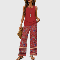 Ovelynra™ | Sleeveless Blouse & Wide-Leg Trousers