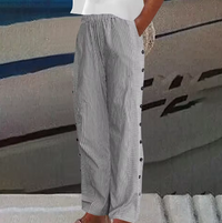 Evelyn | Striped Loose-Fit Pants