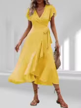 Marta | Floral Wrap Dress with V-Neck