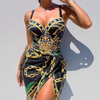 Daliah – Push-Up One-Piece Swimsuit with Coordinating Beach Skirt