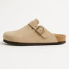 Aria | Suede Clogs with Cork Footbed