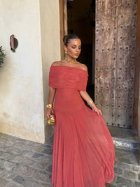 VALENTINA | Elegant Ruched Maxi Dress