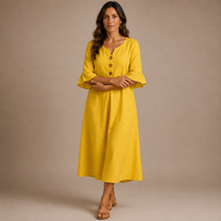 VANESA | Button Detail Midi Dress
