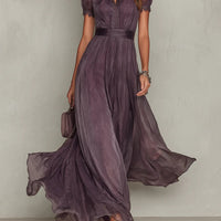 Julie | Long Chiffon Dress