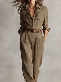 Anna™ | elegant jumpsuit in check pattern