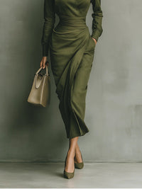 Noëlle™ | Maxi Dress in Army Green
