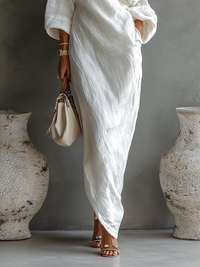 Elise™ | Elegant Maxi Dress with One Shoulder in White