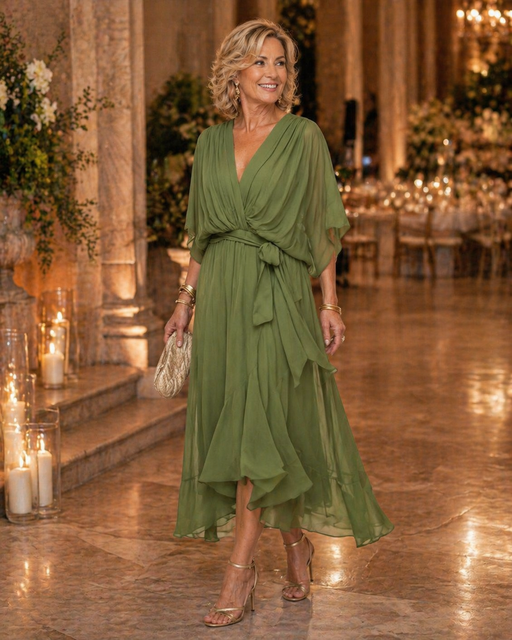 MONICA  | Elegant V-Neck Dress