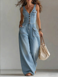 Claire | Women's V-Neck Jumpsuit Outfit