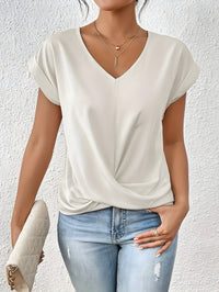 BELLA | Classic Twist Detail V-Neck Top