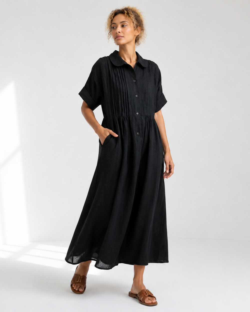 LYSANDRA | Flowing Summer Shirt Dress