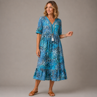 ELARA | Elegant Printed Midi Dress