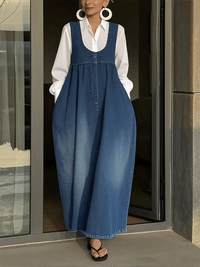 Veronica | Relaxed Fit Denim Vest Dress