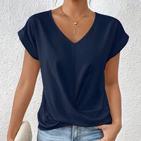 BELLA | Classic Twist Detail V-Neck Top