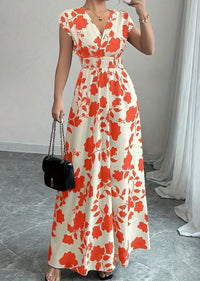 Daniela | Long Floral Dress with V-Neck