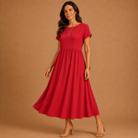 GABRIELLE  | Timeless Elegance Fluid Midi Dress