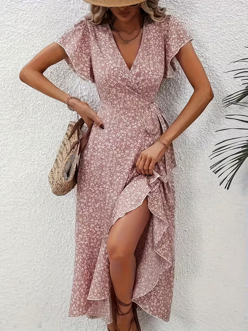 Marta | Floral Wrap Dress with V-Neck